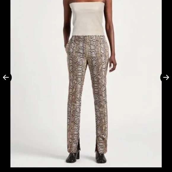 SPRWN LEATHER tube top beige cream size small retail $495 - Picture 4 of 5